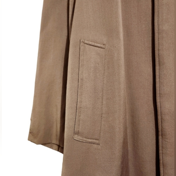 Vintage Tan Men's Wool Trench Coat Fully Lined - Picture 3 of 7